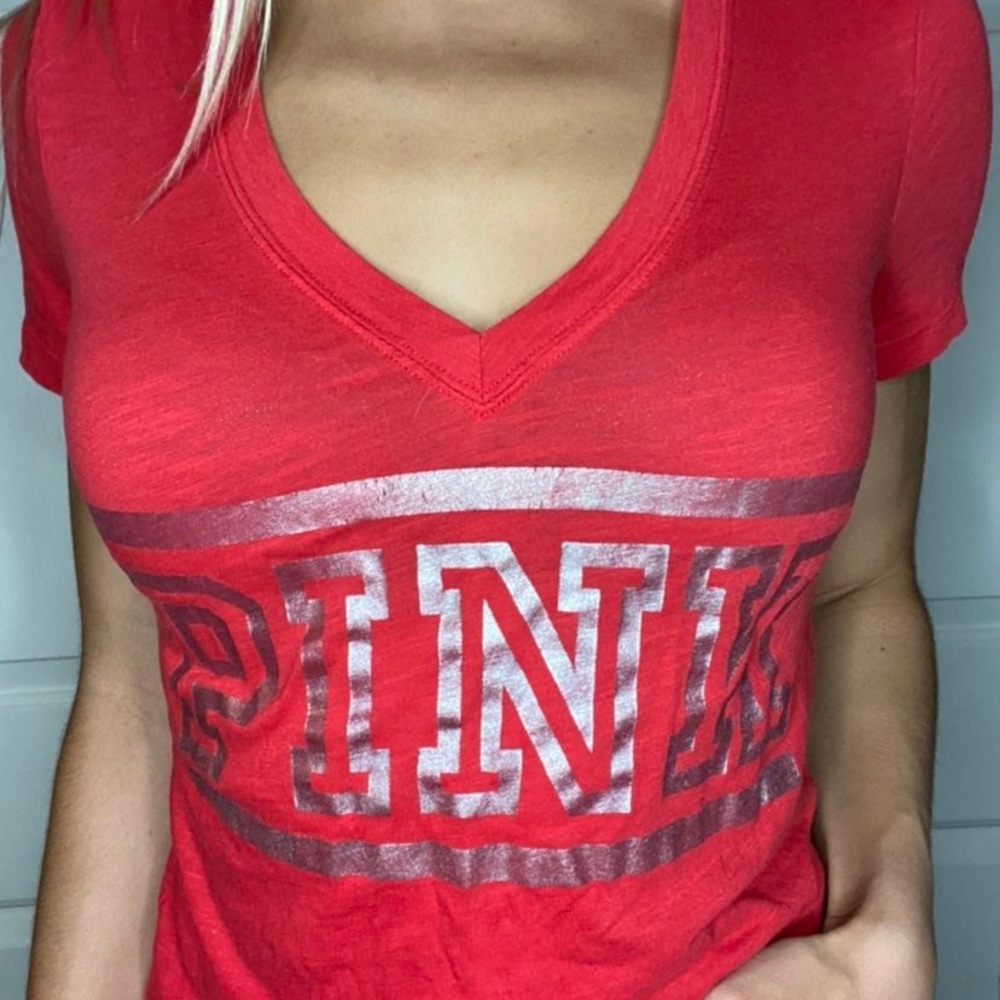 Victoria Secret pink red and gold HTF shirt